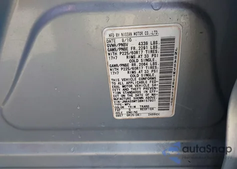 2011 Nissan Rogue Sv z USA, uszkodzony, nr VIN JN8AS5MT3BW157901